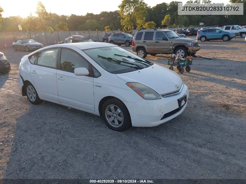 JTDKB20U283310792 2008 Toyota Prius