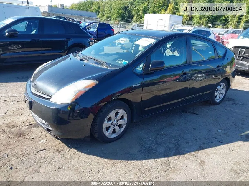 JTDKB20U387700504 2008 Toyota Prius