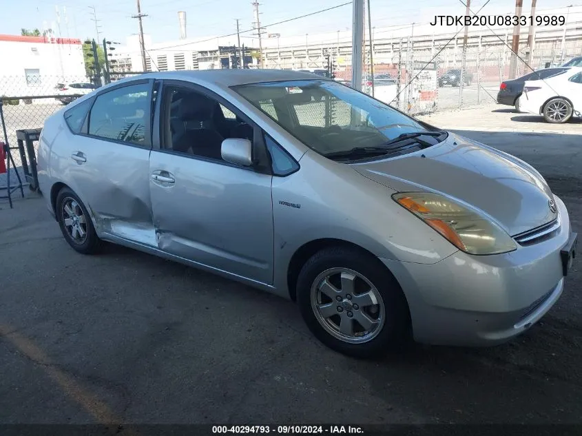 2008 Toyota Prius VIN: JTDKB20U083319989 Lot: 40294793