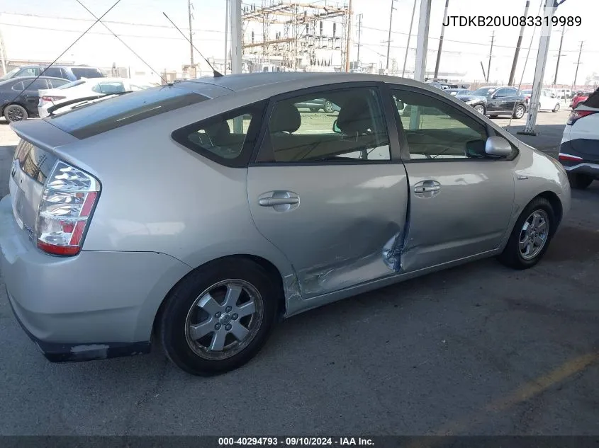 JTDKB20U083319989 2008 Toyota Prius