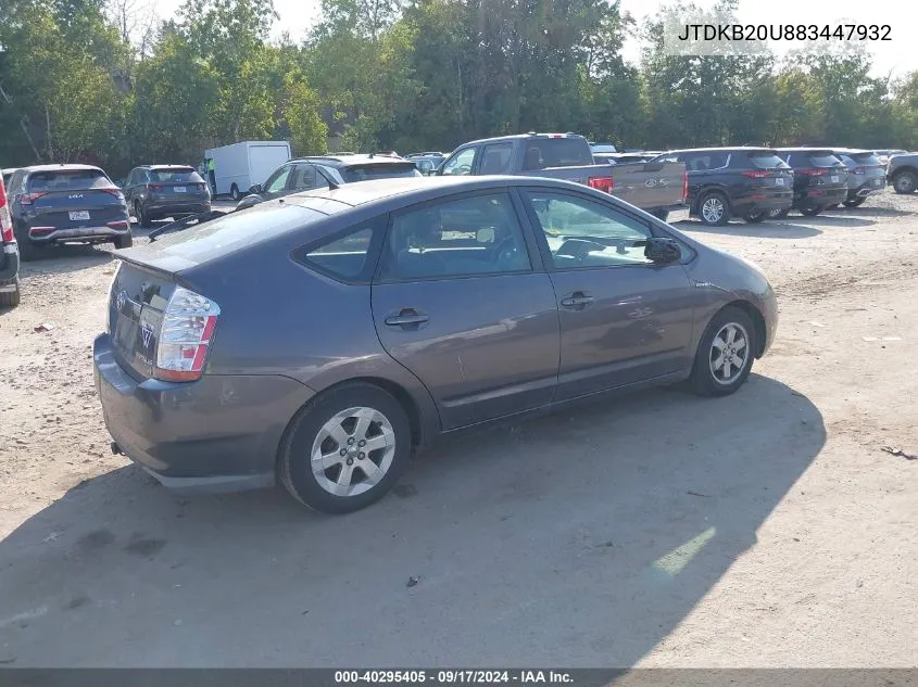 JTDKB20U883447932 2008 Toyota Prius