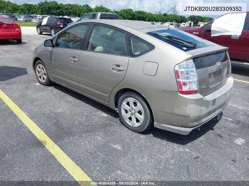 JTDKB20U283309352 2008 Toyota Prius