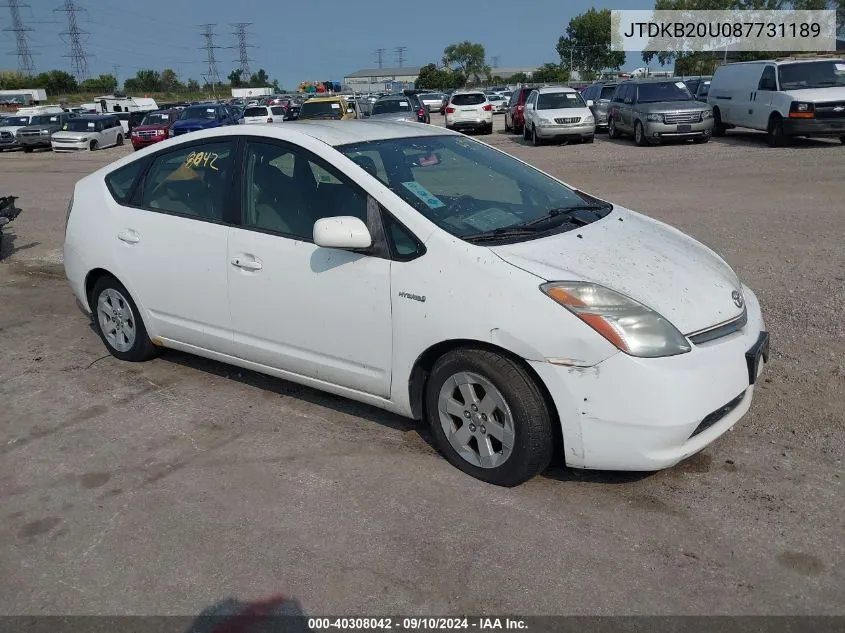 JTDKB20U087731189 2008 Toyota Prius