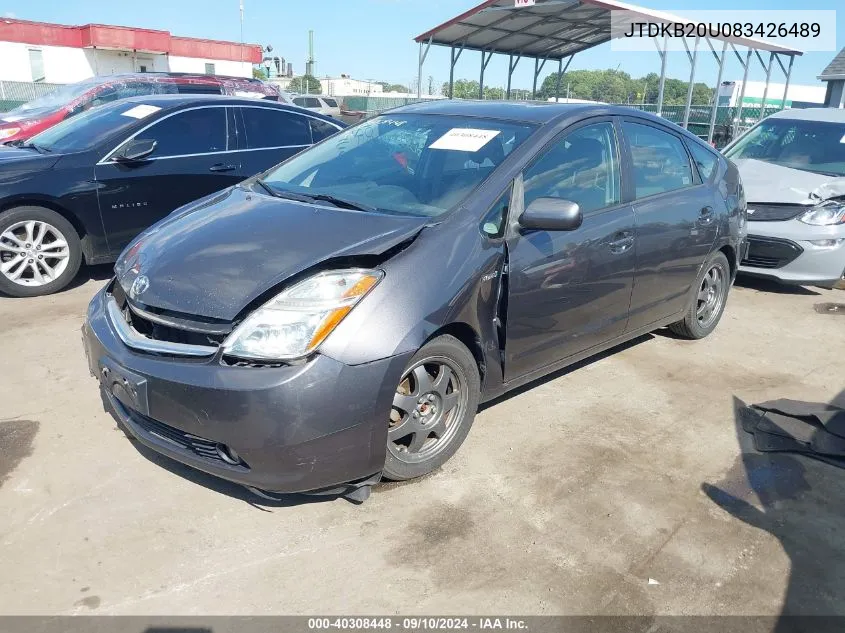 2008 Toyota Prius Touring VIN: JTDKB20U083426489 Lot: 40308448