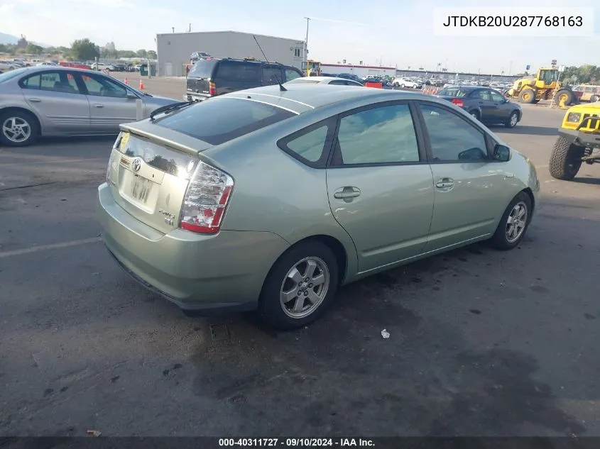 2008 Toyota Prius VIN: JTDKB20U287768163 Lot: 40311727