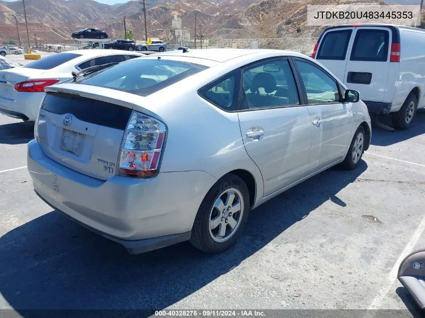 2008 Toyota Prius VIN: JTDKB20U483445353 Lot: 40328275