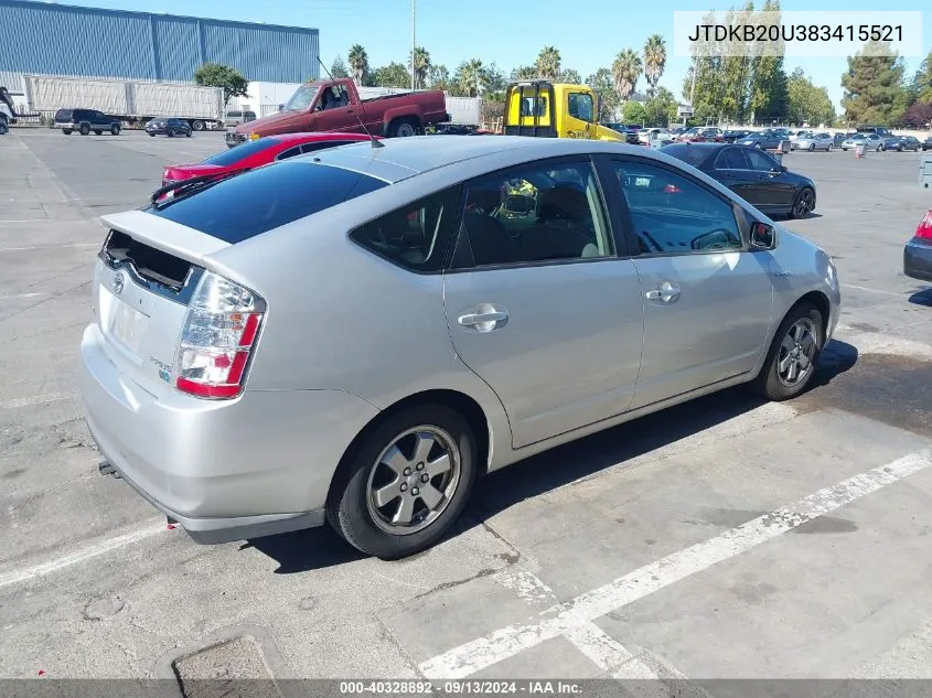 JTDKB20U383415521 2008 Toyota Prius