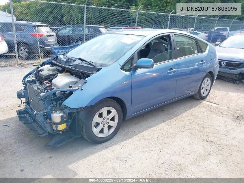 2008 Toyota Prius VIN: JTDKB20U187803095 Lot: 40338225