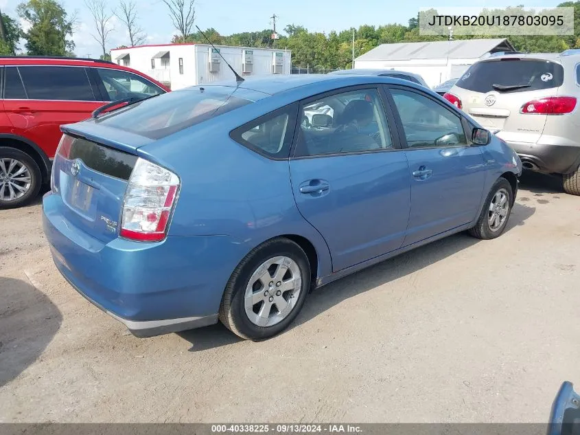 2008 Toyota Prius VIN: JTDKB20U187803095 Lot: 40338225