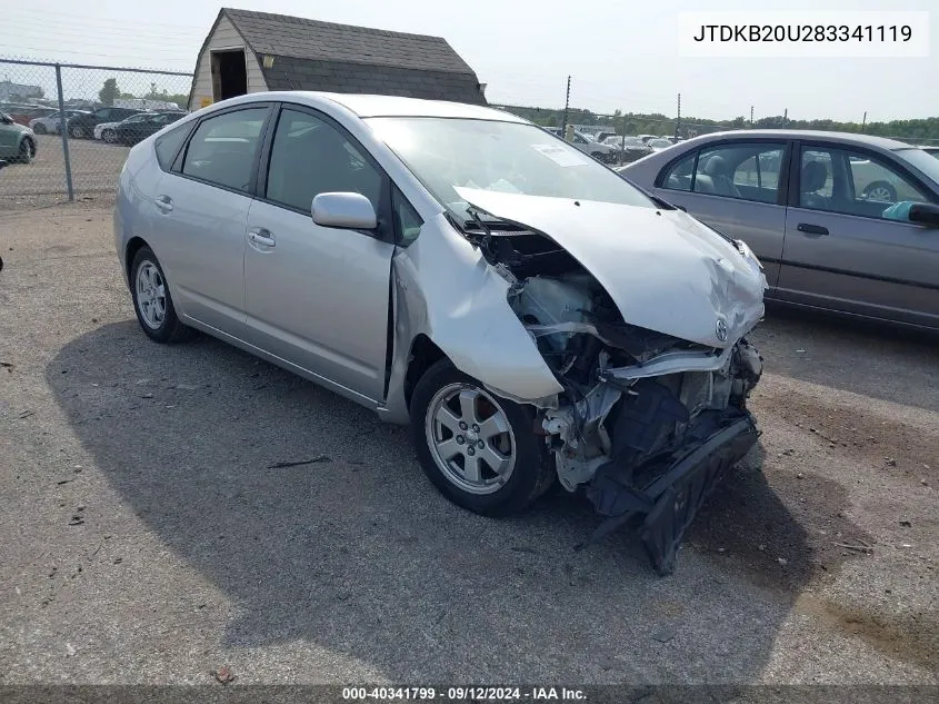 2008 Toyota Prius VIN: JTDKB20U283341119 Lot: 40341799