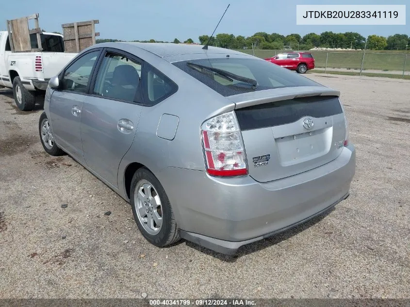 JTDKB20U283341119 2008 Toyota Prius