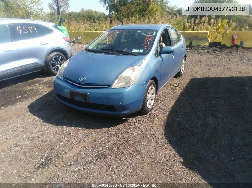 2008 Toyota Prius VIN: JTDKB20U487793128 Lot: 40343978