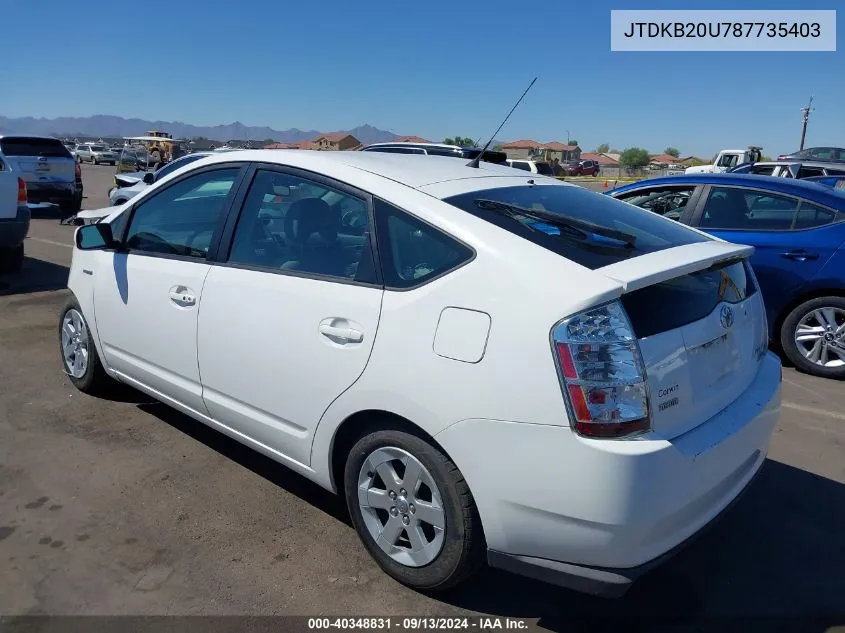 JTDKB20U787735403 2008 Toyota Prius