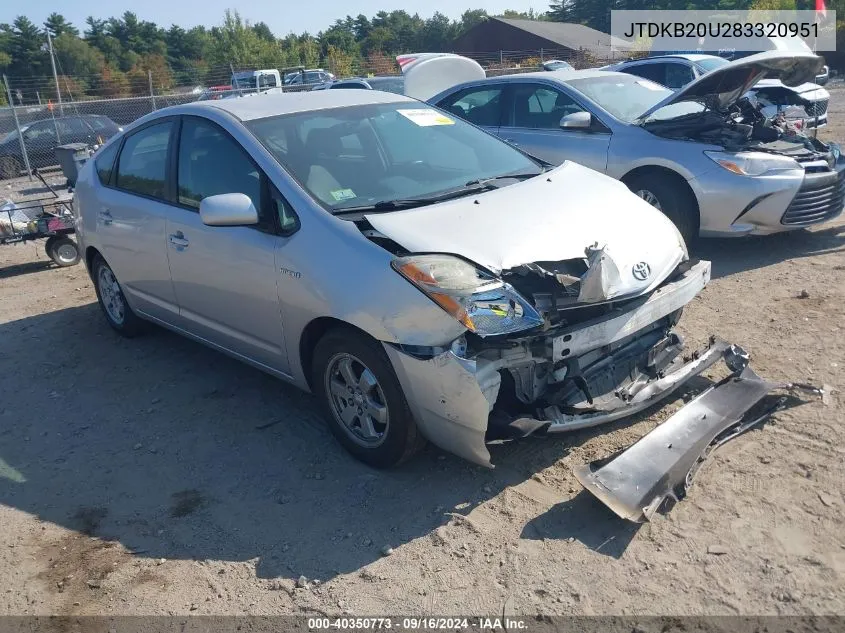 2008 Toyota Prius VIN: JTDKB20U283320951 Lot: 40350773