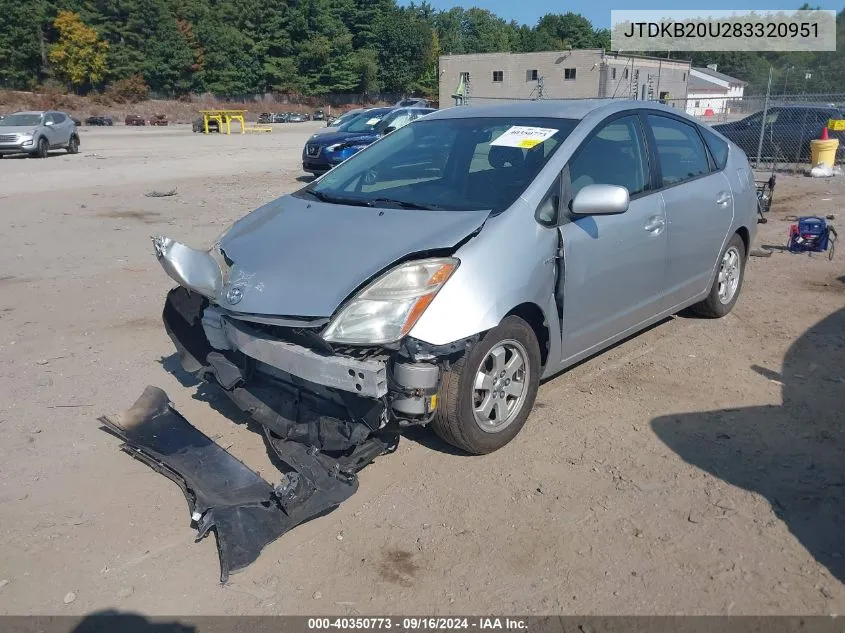 2008 Toyota Prius VIN: JTDKB20U283320951 Lot: 40350773