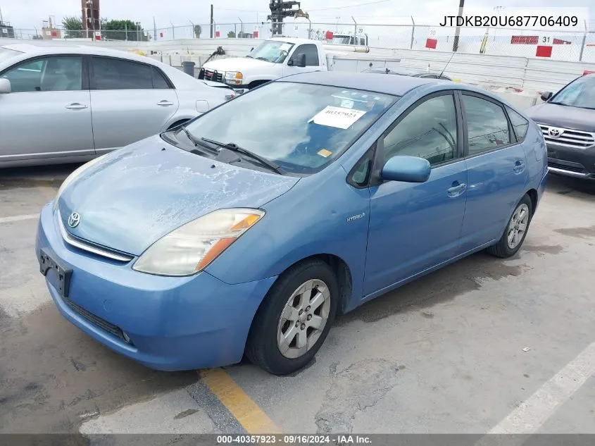 2008 Toyota Prius VIN: JTDKB20U687706409 Lot: 40357923