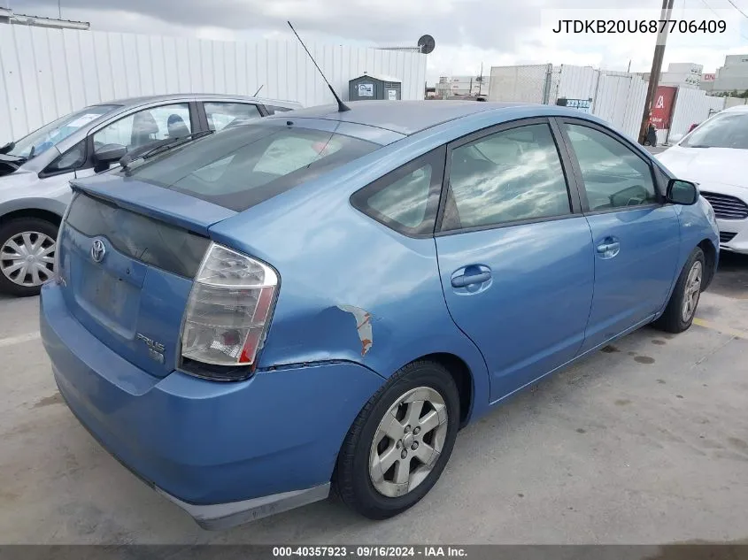 2008 Toyota Prius VIN: JTDKB20U687706409 Lot: 40357923