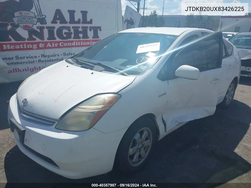 2008 Toyota Prius VIN: JTDKB20UX83426225 Lot: 40357987