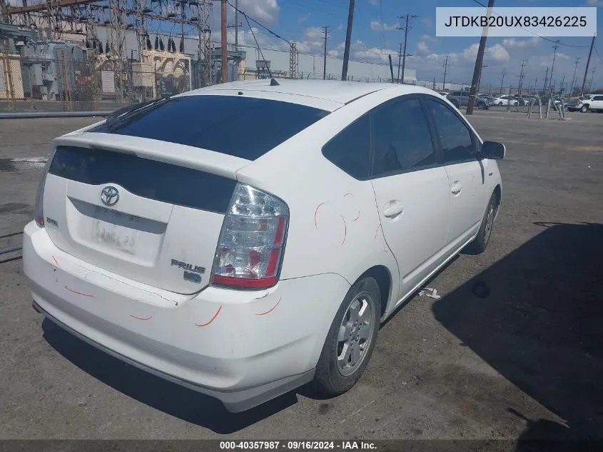 2008 Toyota Prius VIN: JTDKB20UX83426225 Lot: 40357987