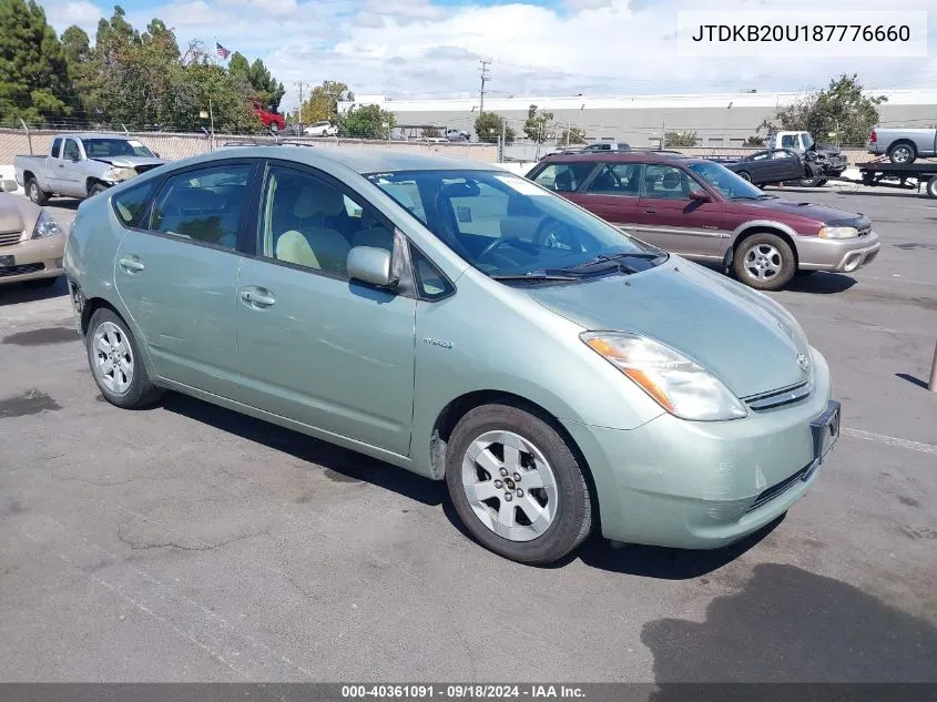 2008 Toyota Prius VIN: JTDKB20U187776660 Lot: 40361091