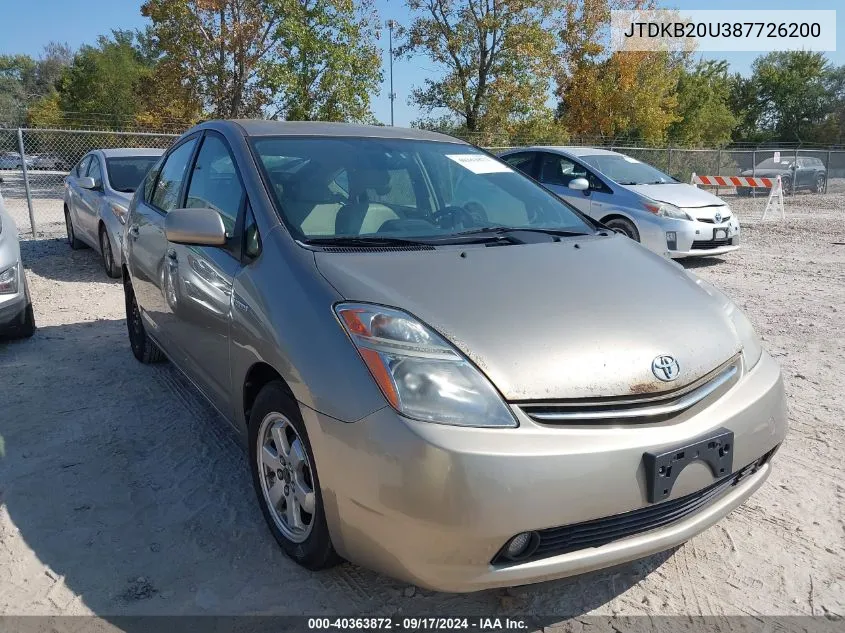 JTDKB20U387726200 2008 Toyota Prius