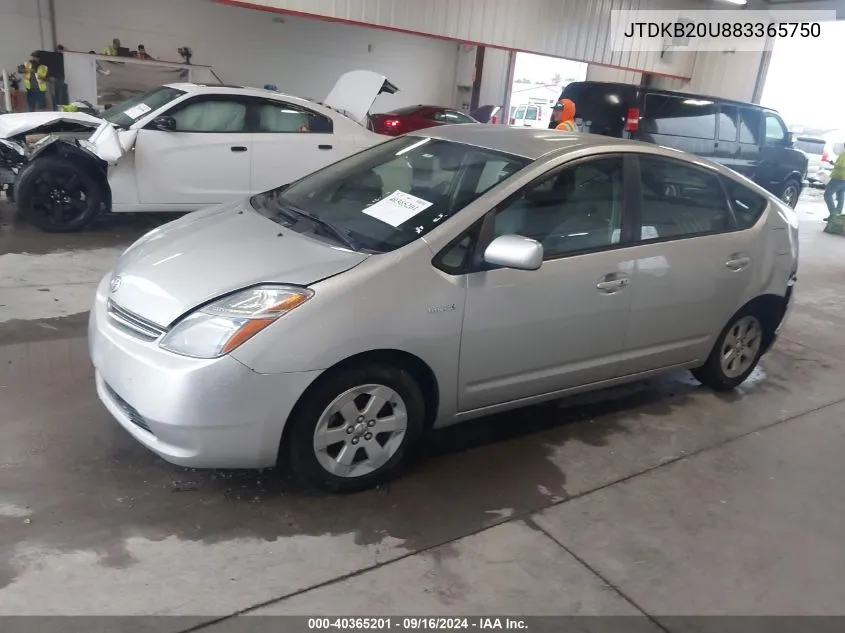 2008 Toyota Prius VIN: JTDKB20U883365750 Lot: 40365201