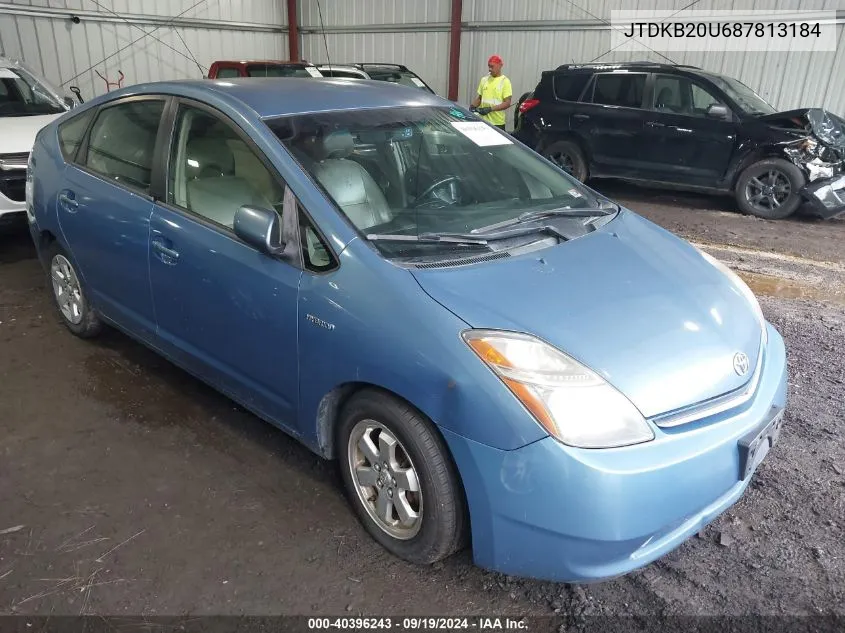 2008 Toyota Prius VIN: JTDKB20U687813184 Lot: 40396243