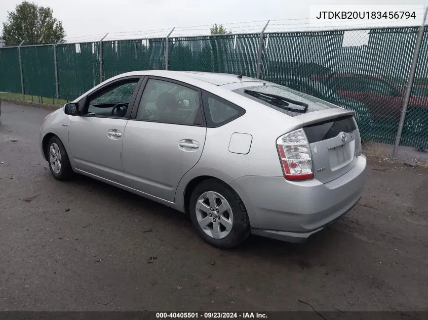 2008 Toyota Prius VIN: JTDKB20U183456794 Lot: 40405501