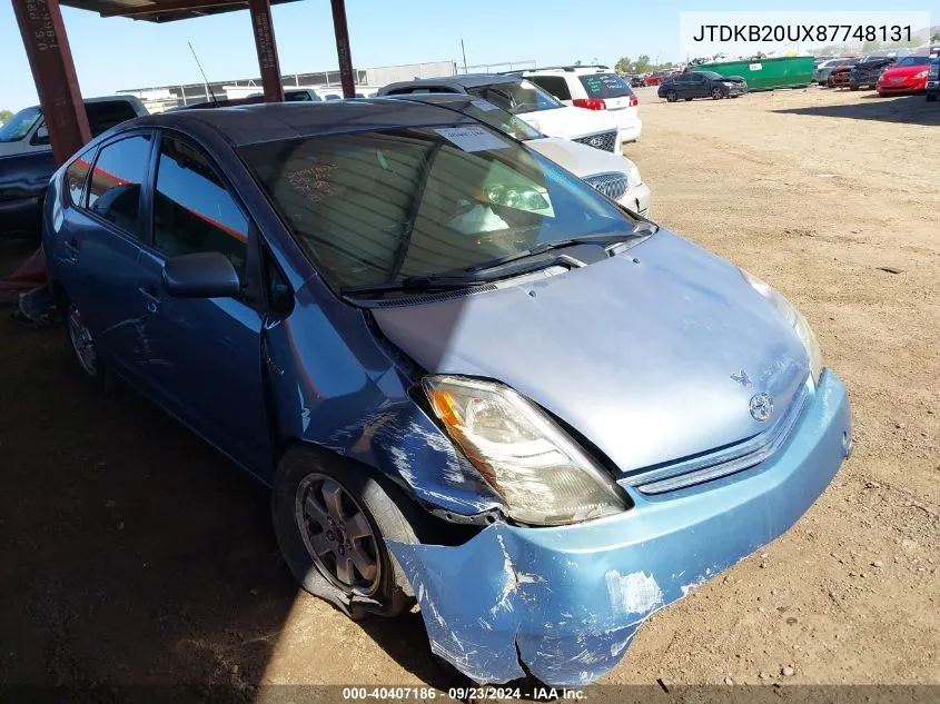 2008 Toyota Prius VIN: JTDKB20UX87748131 Lot: 40407186