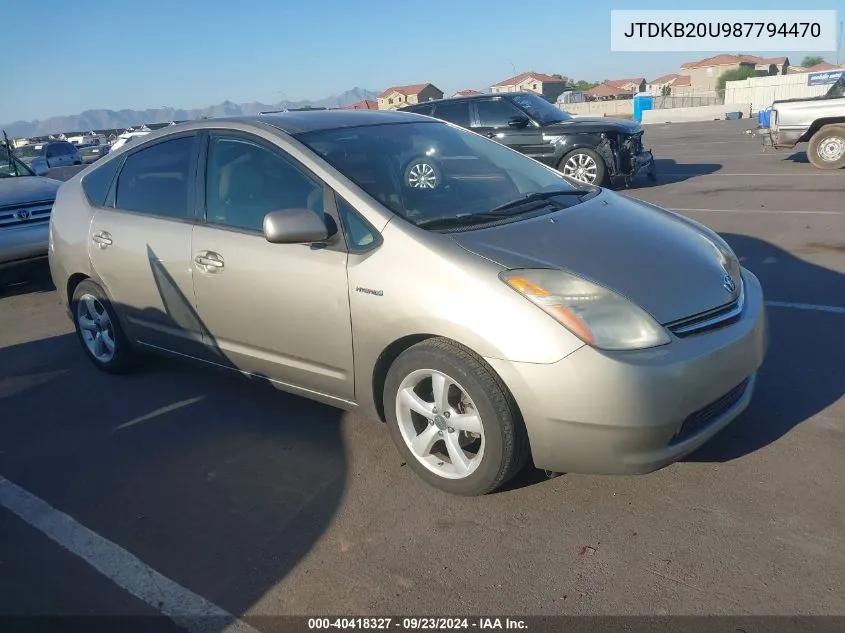 2008 Toyota Prius Touring VIN: JTDKB20U987794470 Lot: 40418327