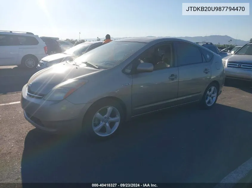 2008 Toyota Prius Touring VIN: JTDKB20U987794470 Lot: 40418327