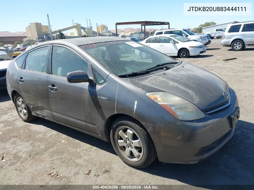 2008 Toyota Prius Base (Cvt-E) VIN: JTDKB20U883444111 Lot: 40429259