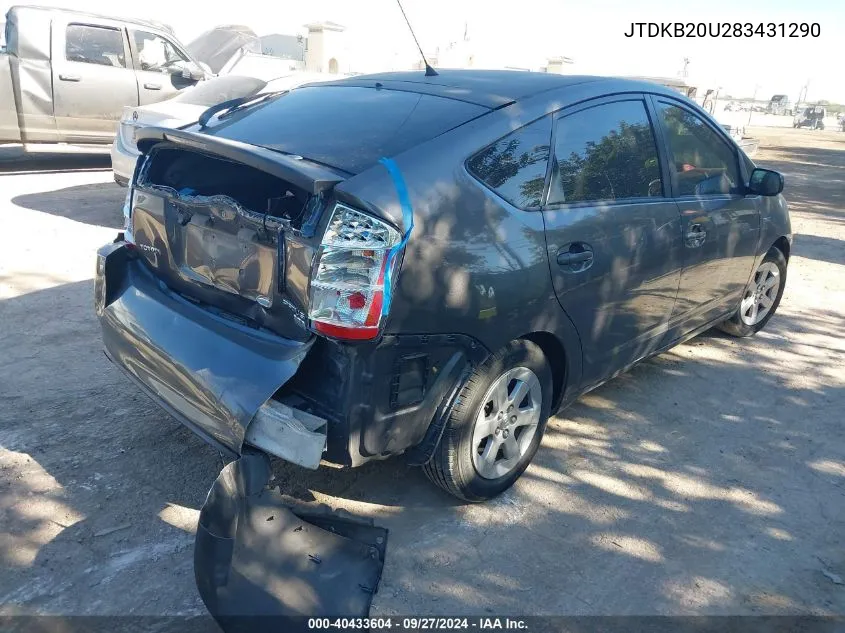 2008 Toyota Prius VIN: JTDKB20U283431290 Lot: 40433604