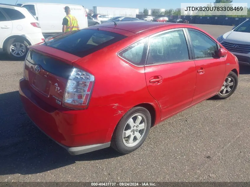 2008 Toyota Prius VIN: JTDKB20U783308469 Lot: 40437737