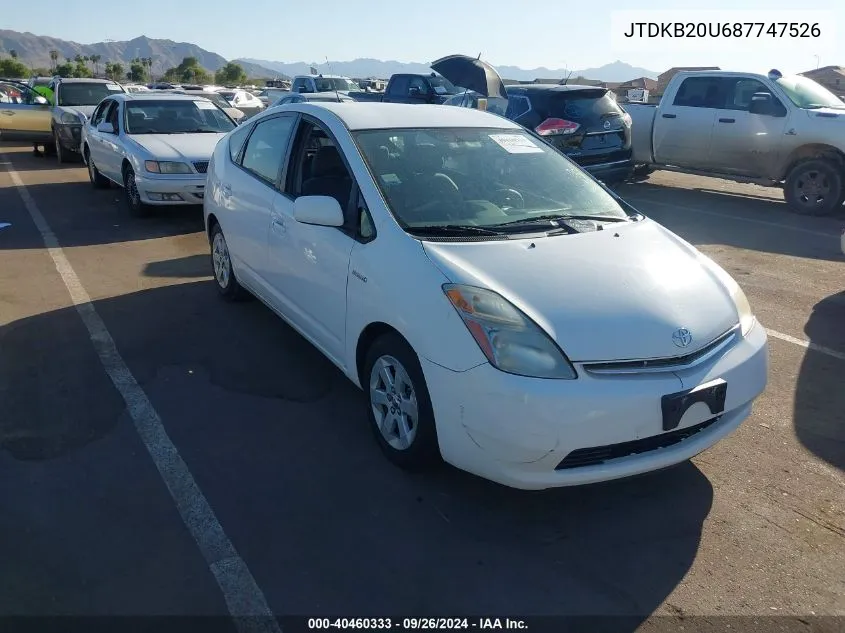 JTDKB20U687747526 2008 Toyota Prius