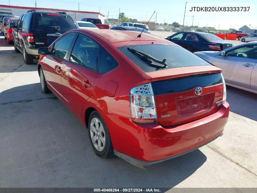 2008 Toyota Prius VIN: JTDKB20UX83333737 Lot: 40466264