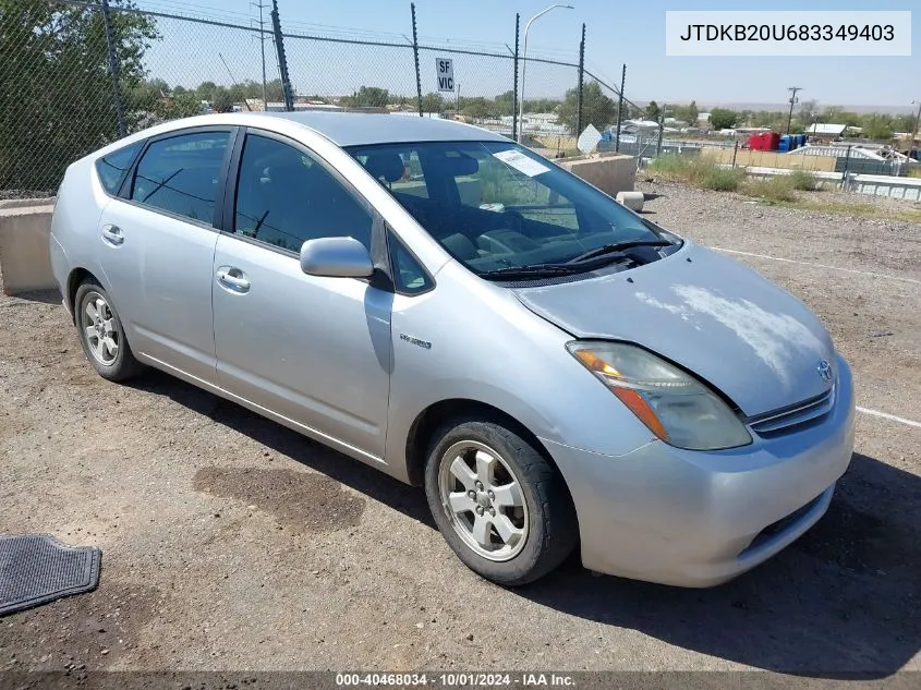 2008 Toyota Prius VIN: JTDKB20U683349403 Lot: 40468034