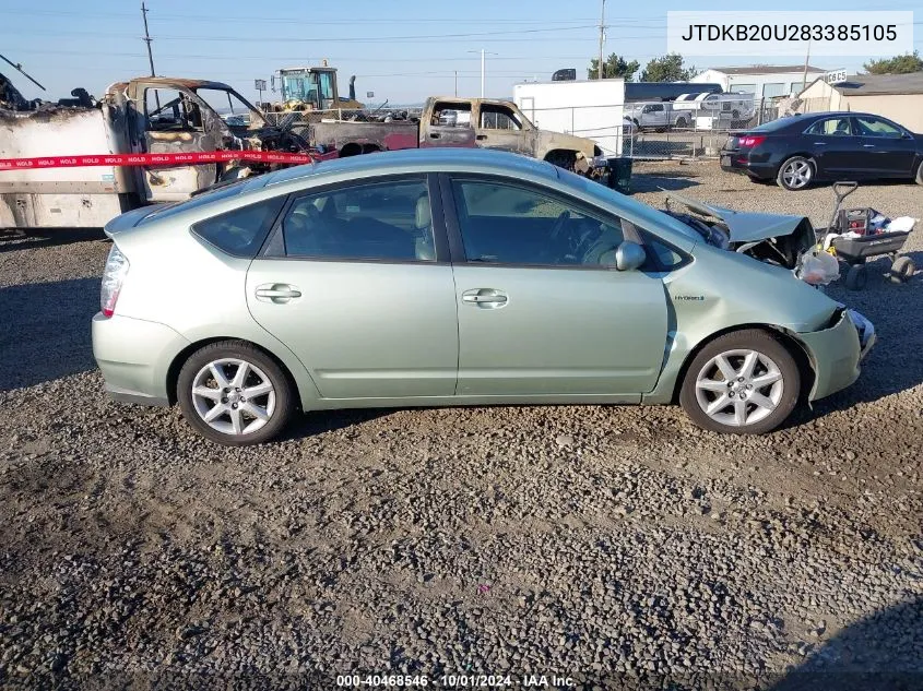 2008 Toyota Prius Touring VIN: JTDKB20U283385105 Lot: 40468546