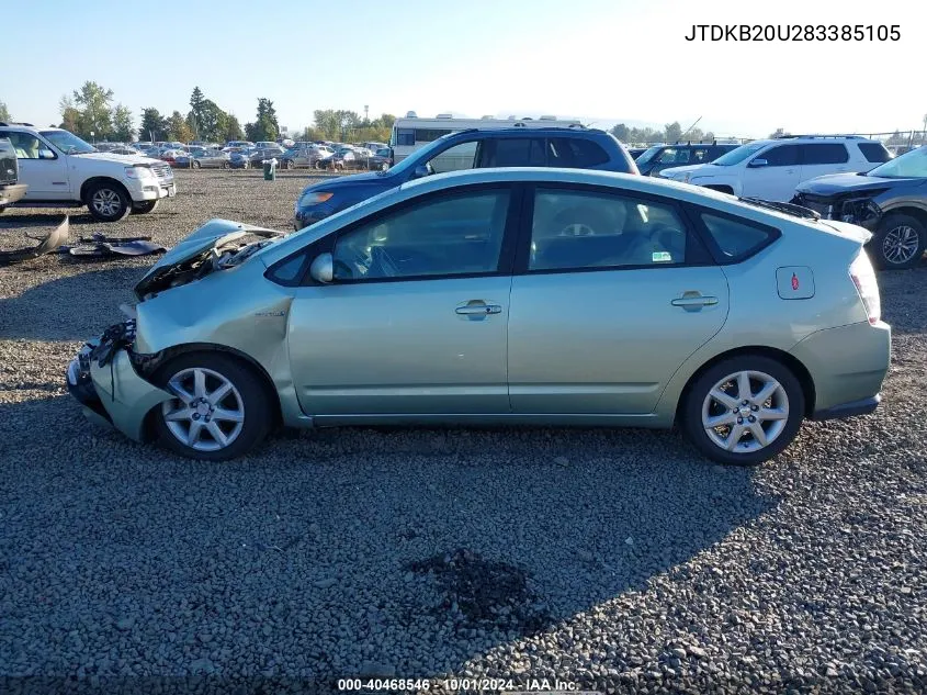 2008 Toyota Prius Touring VIN: JTDKB20U283385105 Lot: 40468546