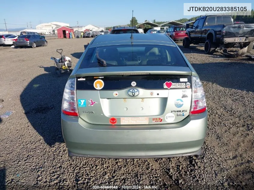 2008 Toyota Prius Touring VIN: JTDKB20U283385105 Lot: 40468546