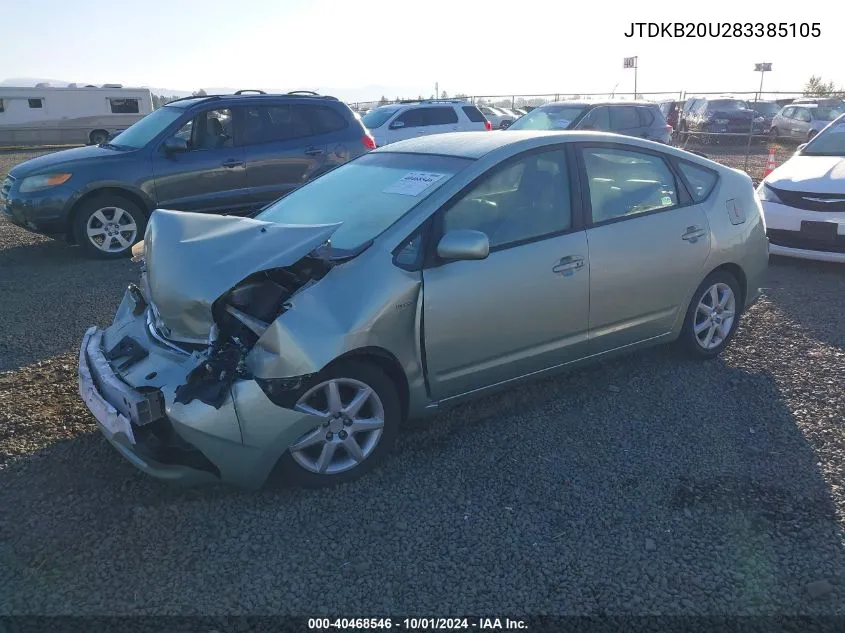 2008 Toyota Prius Touring VIN: JTDKB20U283385105 Lot: 40468546