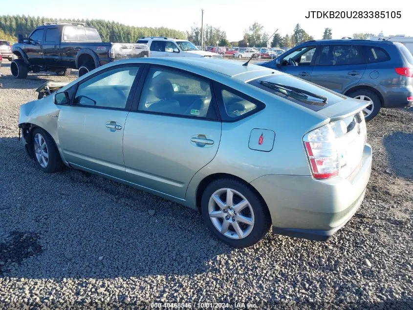 2008 Toyota Prius Touring VIN: JTDKB20U283385105 Lot: 40468546