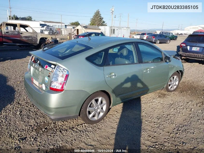 2008 Toyota Prius Touring VIN: JTDKB20U283385105 Lot: 40468546