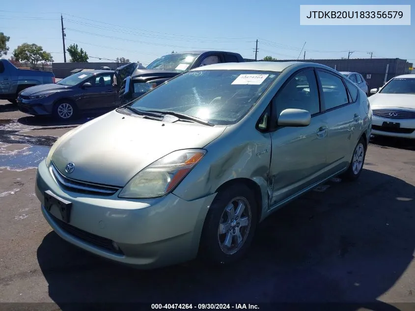 2008 Toyota Prius VIN: JTDKB20U183356579 Lot: 40474264