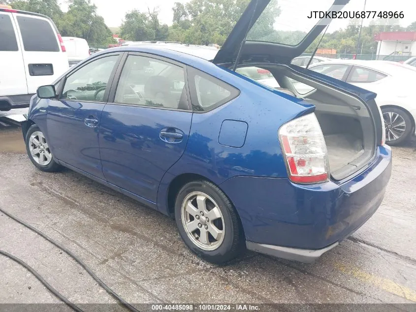 2008 Toyota Prius VIN: JTDKB20U687748966 Lot: 40485098