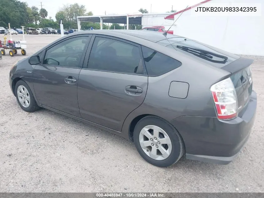 2008 Toyota Prius VIN: JTDKB20U983342395 Lot: 40485947