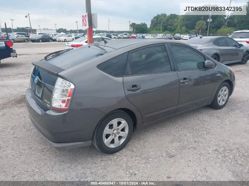 2008 Toyota Prius VIN: JTDKB20U983342395 Lot: 40485947