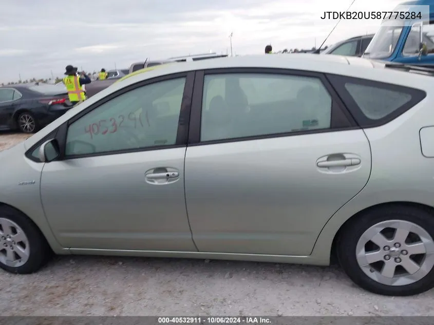 2008 Toyota Prius VIN: JTDKB20U587775284 Lot: 40532911