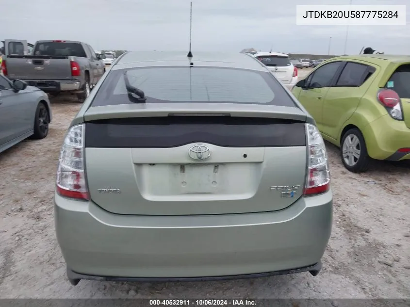 2008 Toyota Prius VIN: JTDKB20U587775284 Lot: 40532911