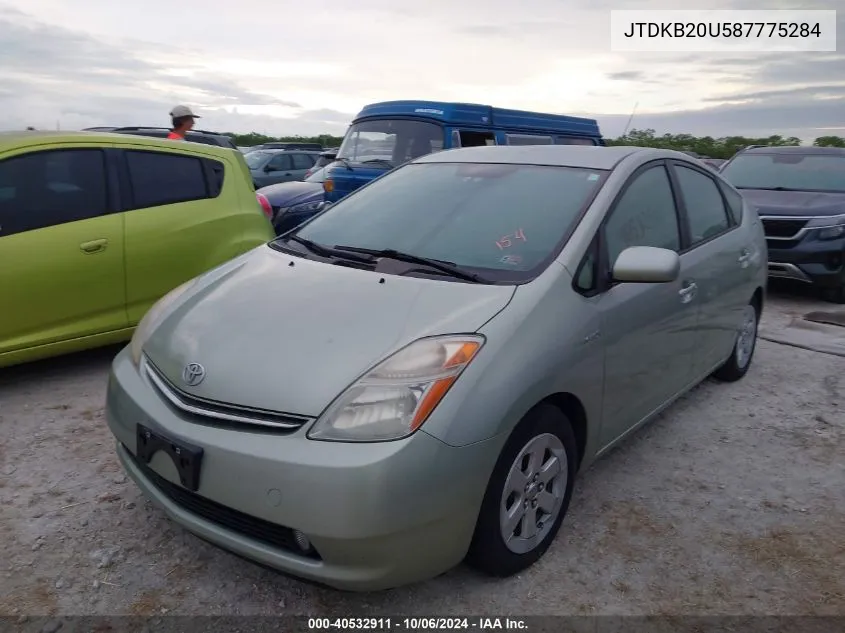 2008 Toyota Prius VIN: JTDKB20U587775284 Lot: 40532911